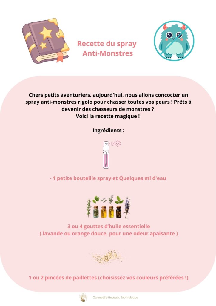 La recette magique du Spray Anti-Monstres pour apaiser les angoisses du soir chez l'enfant